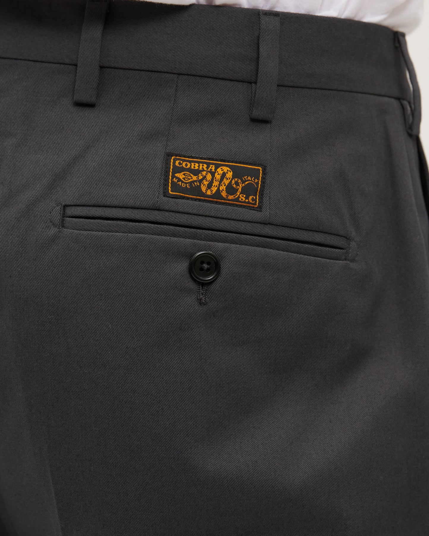 Charcoal Classic Cotton Twill Trouser