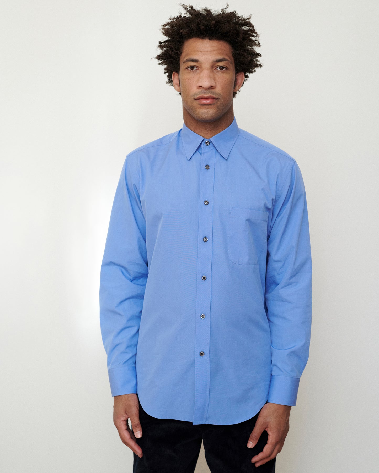 Chalk Blue Cotton Liam Shirt