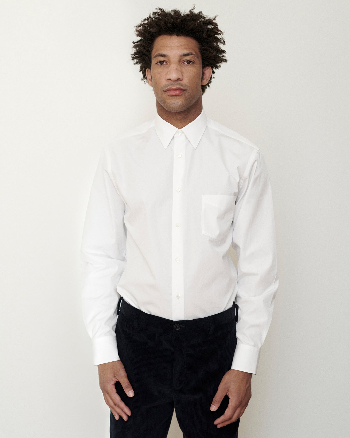 White Model Cotton One Shirt