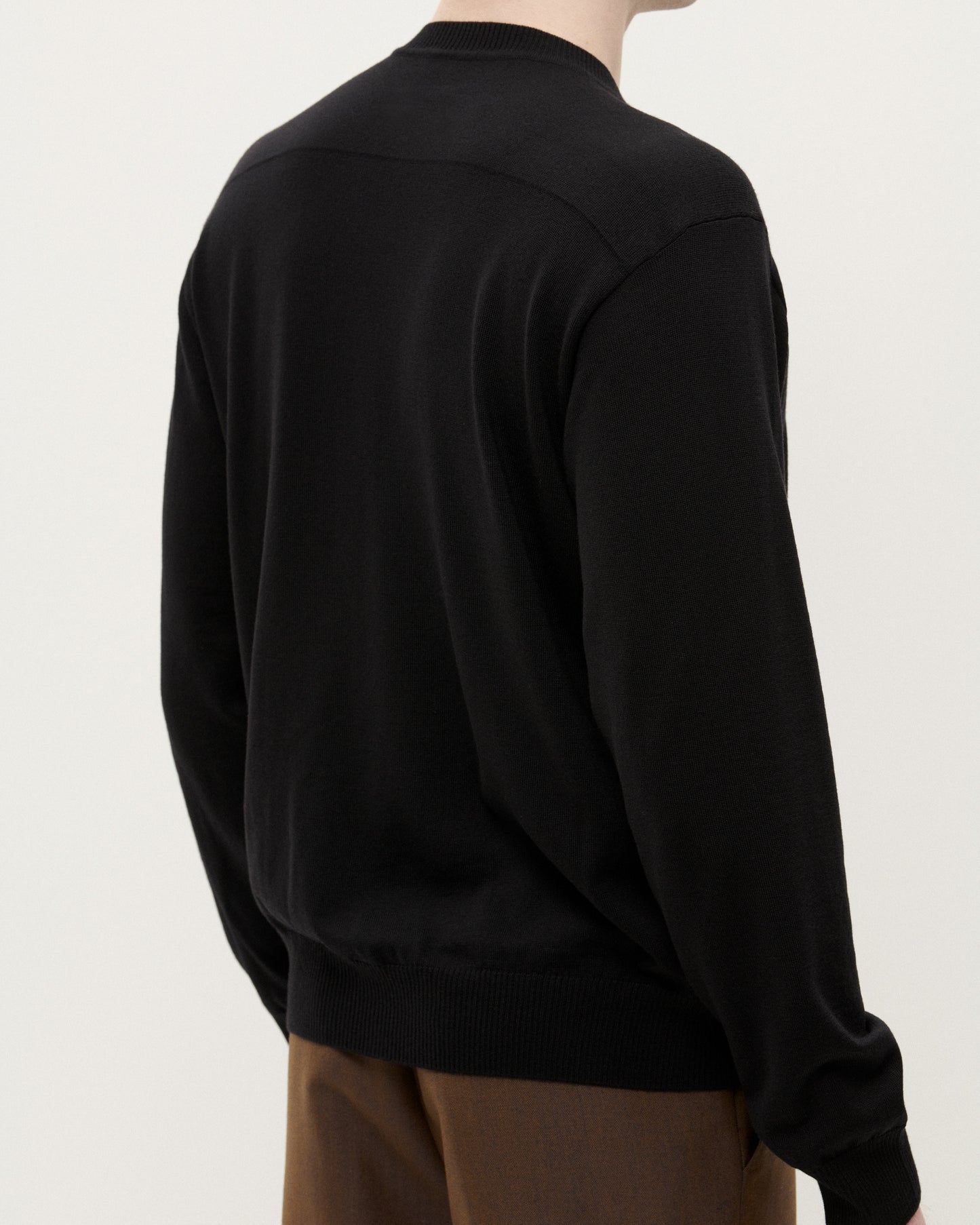 Black Lightweight Crewneck