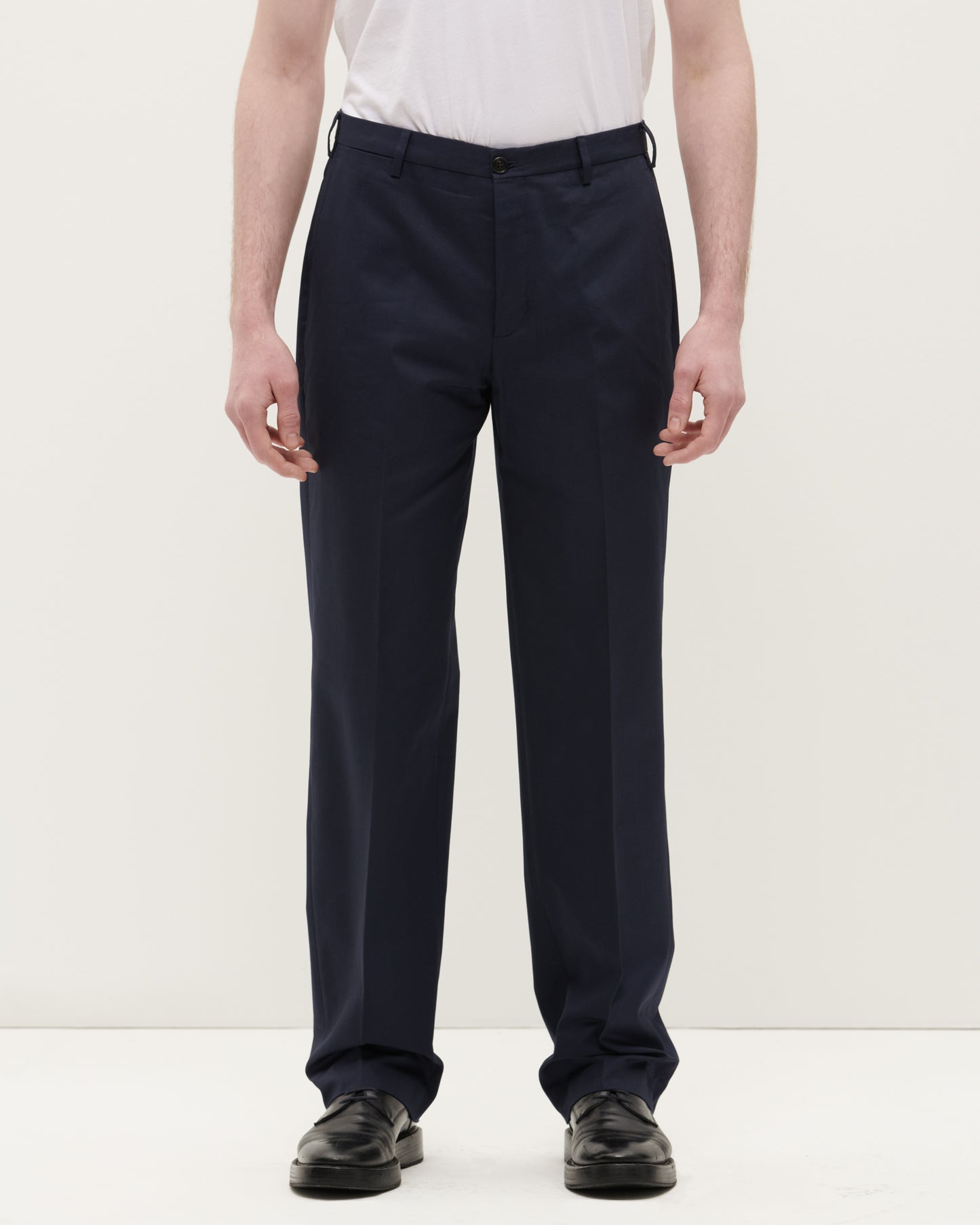 Navy Classic Cotton Twill Trouser