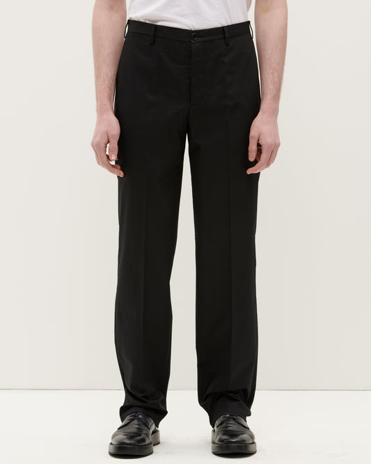 Black Classic Cotton Twill Trouser