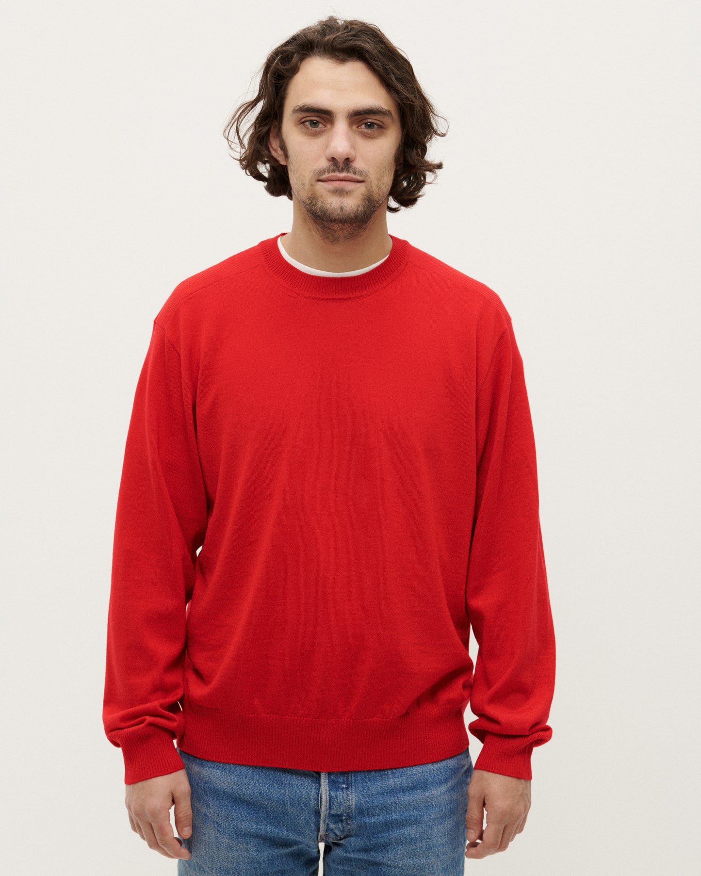 Red Lightweight Crewneck