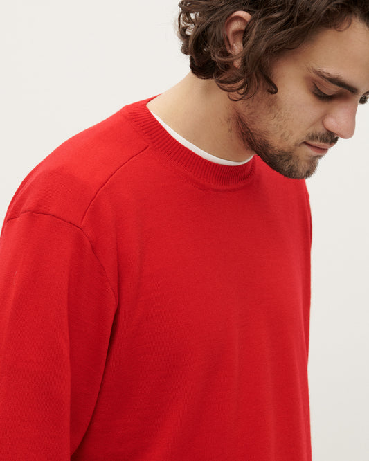 Red Lightweight Crewneck