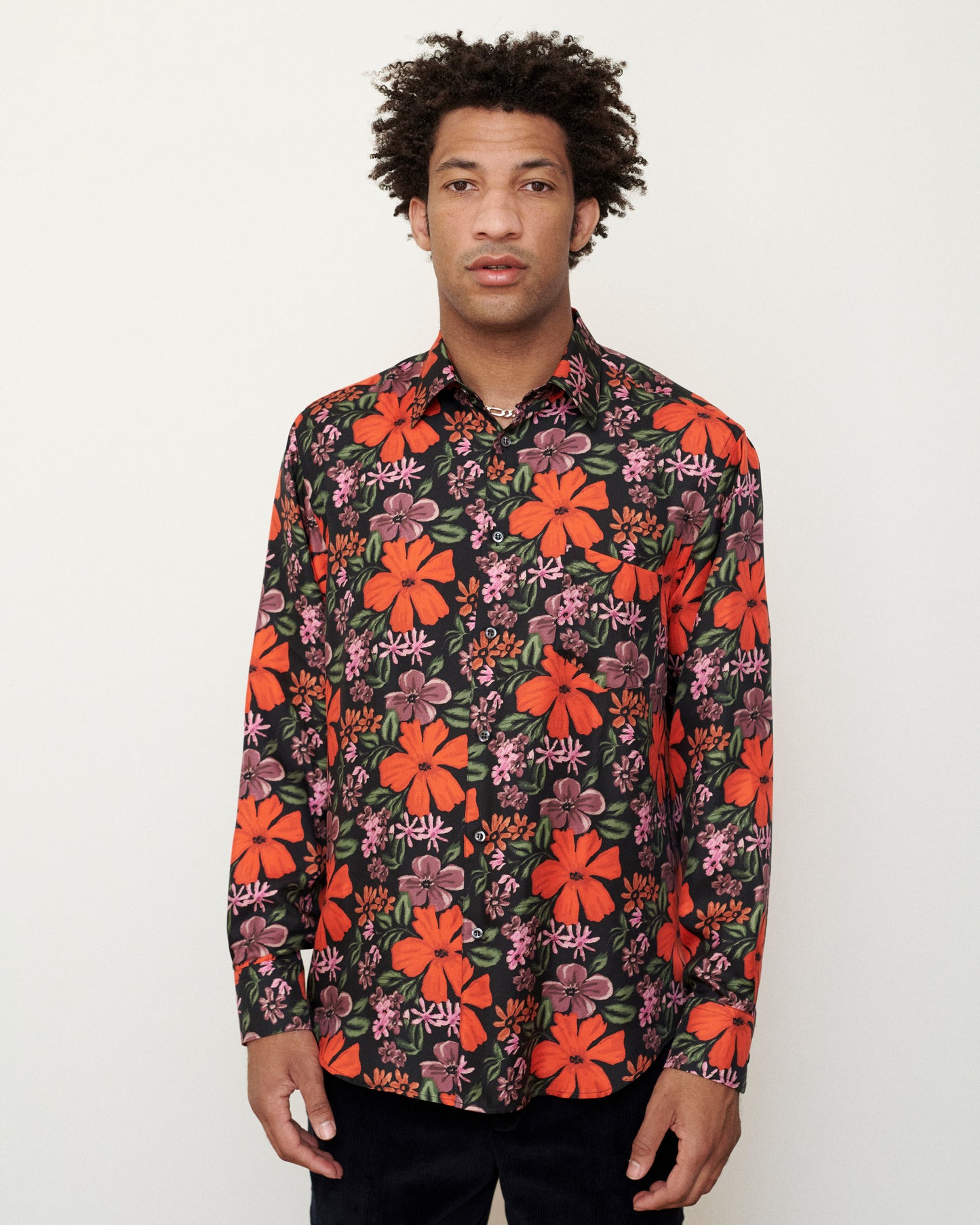 Indie Floral Silk Model One Shirt