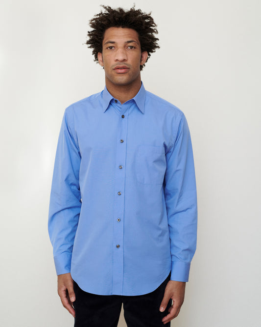 Chalk Blue Cotton Liam Shirt