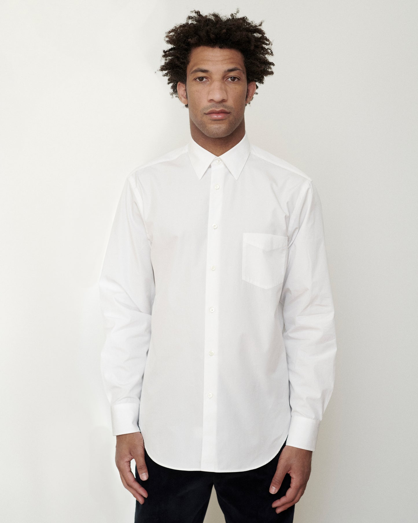 White Model Cotton One Shirt