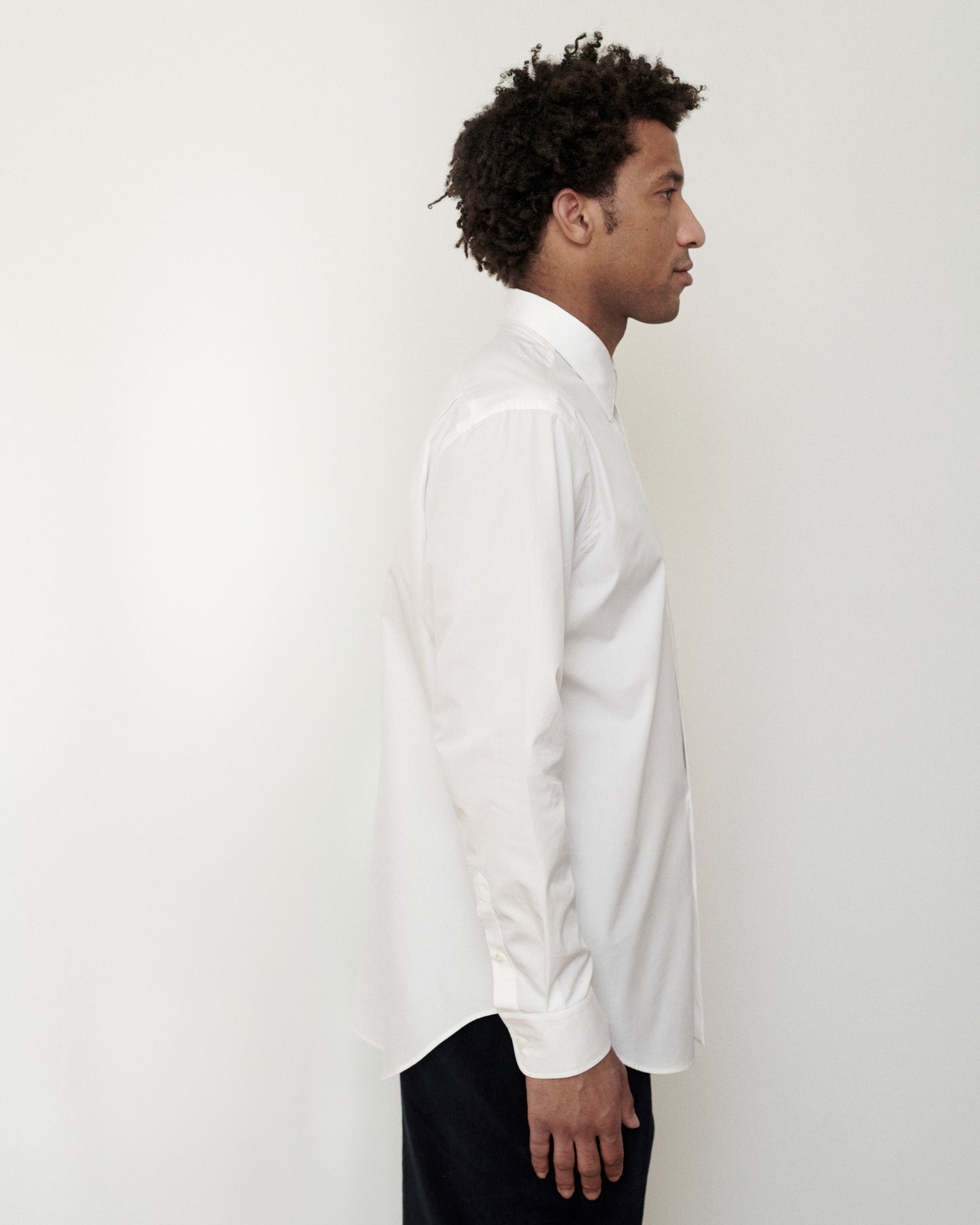 White Model Cotton One Shirt